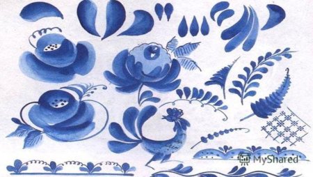 Рисование элементы гжельской росписи подготовительная группа