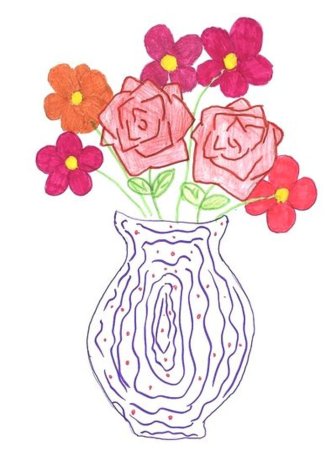 Раскраска букет цветов для мамы