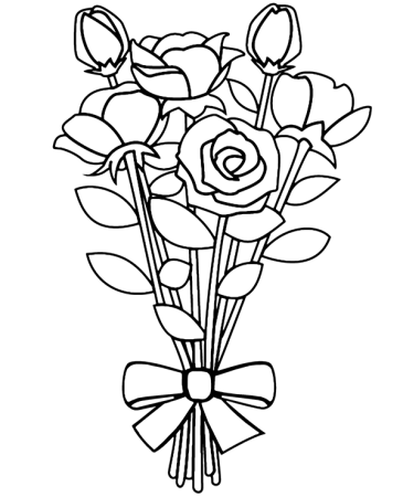 Осенний букет раскраска