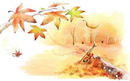 Рисунок осени детский карандашом