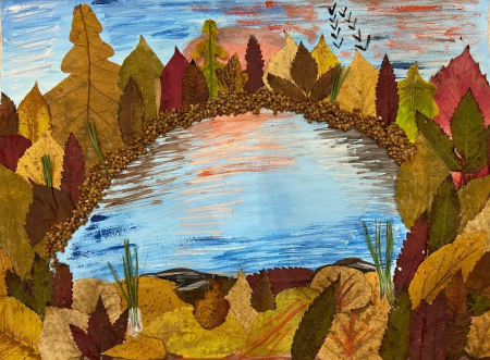 Подделка на тему осень из листьев