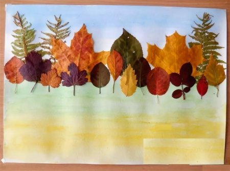 Рисование красками осень