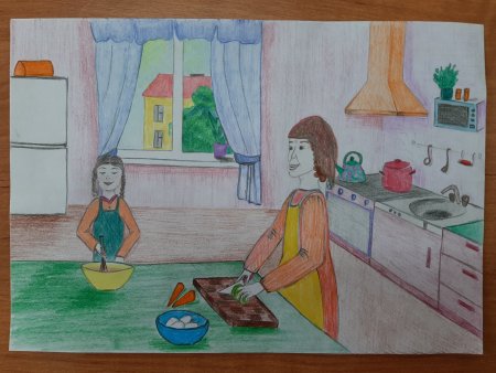 Мамины помощники рисование