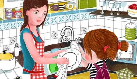 Дети мамины помощники