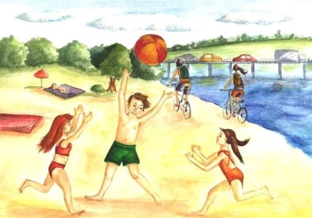 Рисунок на тему прогулка