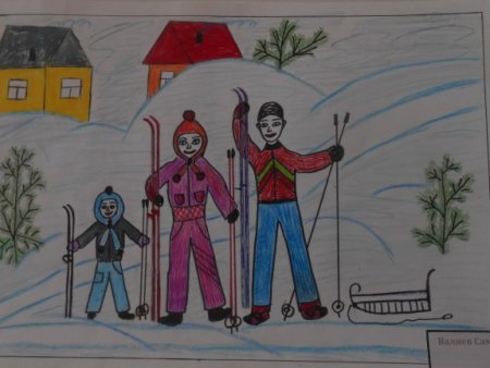 Рисование мама папа я спортивная семья