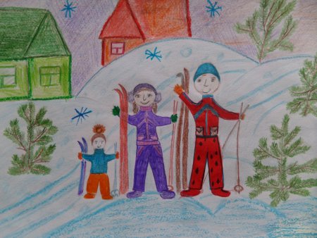 Спортивная семья рисунок