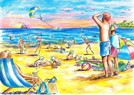 Рисунок каникулы летом