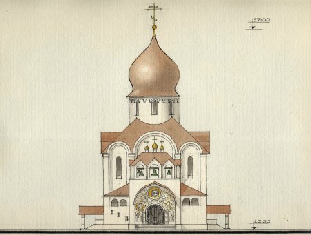 Эскиз русского храма