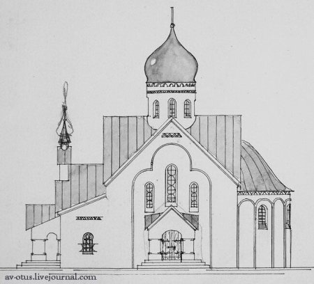 Рисунки церквей и храмов карандашом