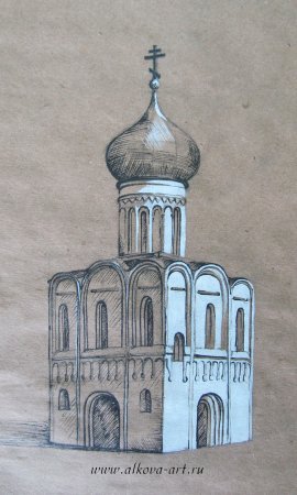 Церковь рисунок