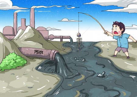 Загрязнение природы рисунок