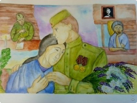 Рисунок солдата на 9 мая