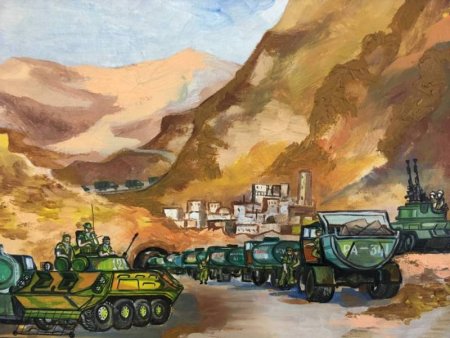Афганистан, бой в ущелье. Художник Андрей Куцаченко