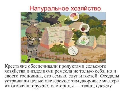 Натуральное хозяйство в средневековье