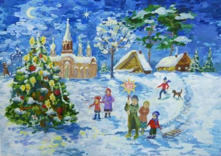 Рождественские рисунки