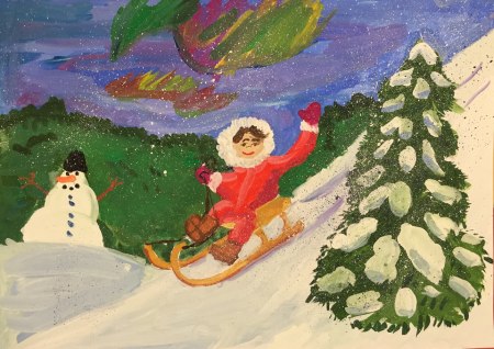 Дети наряжают елку