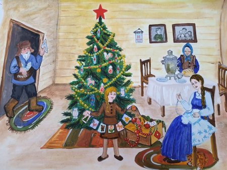 Зимняя сказка рисунок