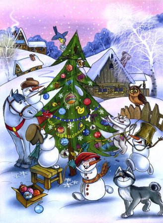 Рисование новогодний праздник в детском саду