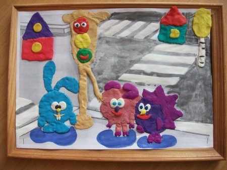 ПДД из пластилина для детей