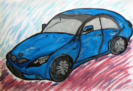 Детский рисунок автомобиля