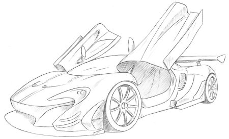 Макларен п1 карандашом