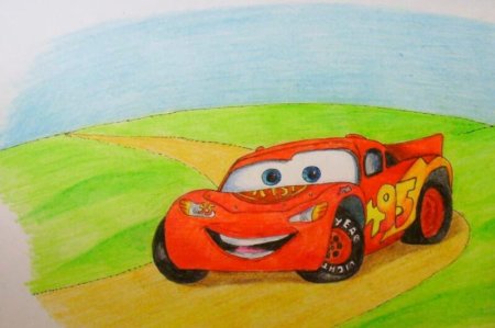 Детский рисунок автомобиля