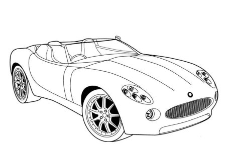 Раскраска автомобиль Ягуар