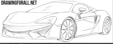 Макларен 570s рисунок