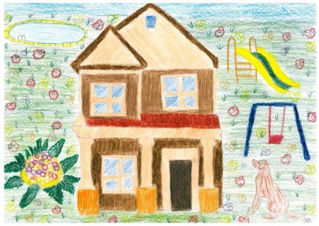 Детский рисунок домик