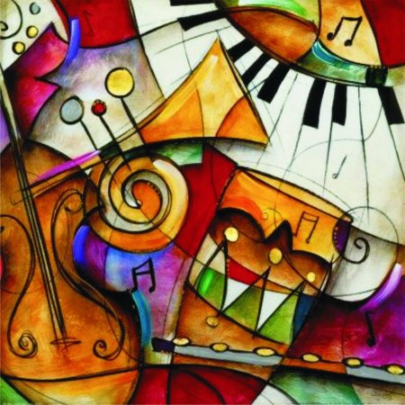 Декоративная композиция музыкальные инструменты