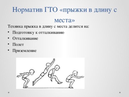 Техника прыжка в длину с места