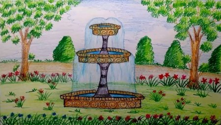 Рисунок на тему природа и архитектура