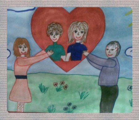 Акварельные зарисовки семья