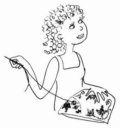 Раскраска мама рукодельница