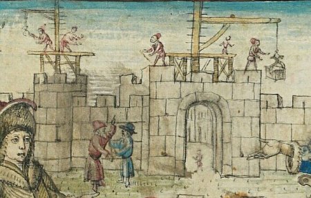 Каменщики средневековья Среднев картинах
