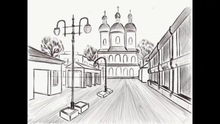 Рисование тема улица города
