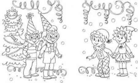 Раскраска новогодний маскарад