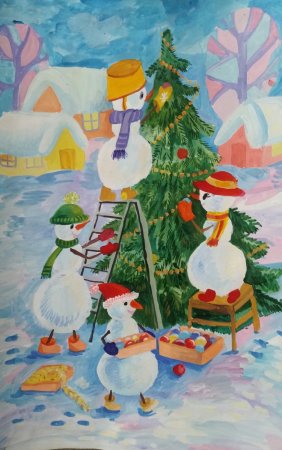 Основы изобразительной грамоты и рисование на тему зимние животные