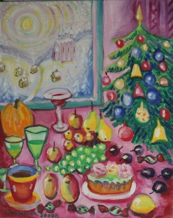 Новогодний натюрморт изо