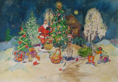 Рисование восковыми мелками и акварелью