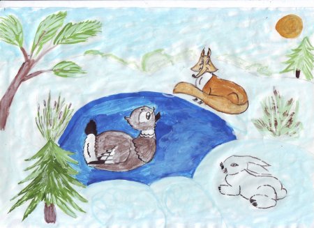 Рисование Мамина Сибиряка серая шейка