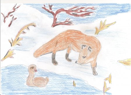 Схема рисования лисы для детей