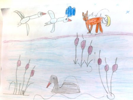 Рисование серая шейка подготовительная