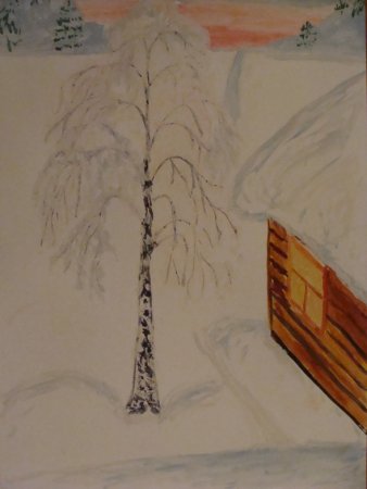 Рисование детей 6 лет белая береза