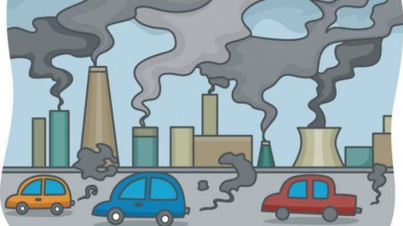 Загрязнение воздуха иллюстрации