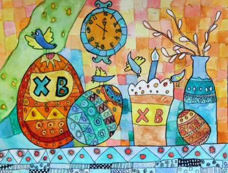 Декоративный натюрморт Пасха