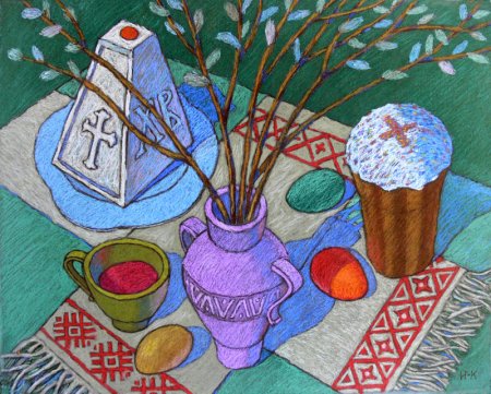 Декоративный Пасхальный натюрморт