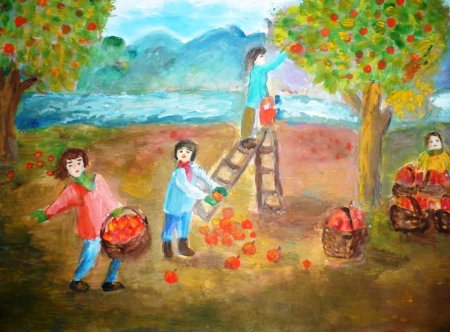 Рисование сбор урожая