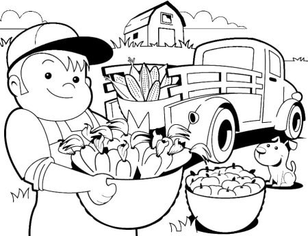 Раскраска сельское хозяйство